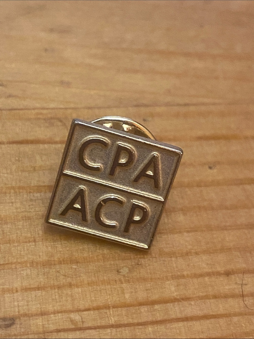 CPA / ACP Gold Tone Enamel Lapel Pin